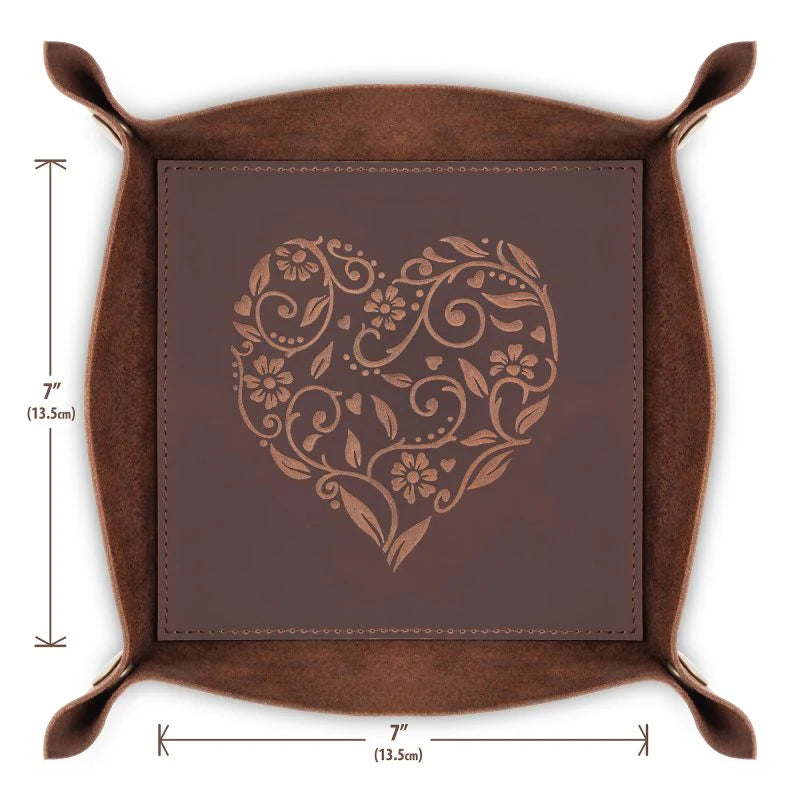 Leather Heart Tray