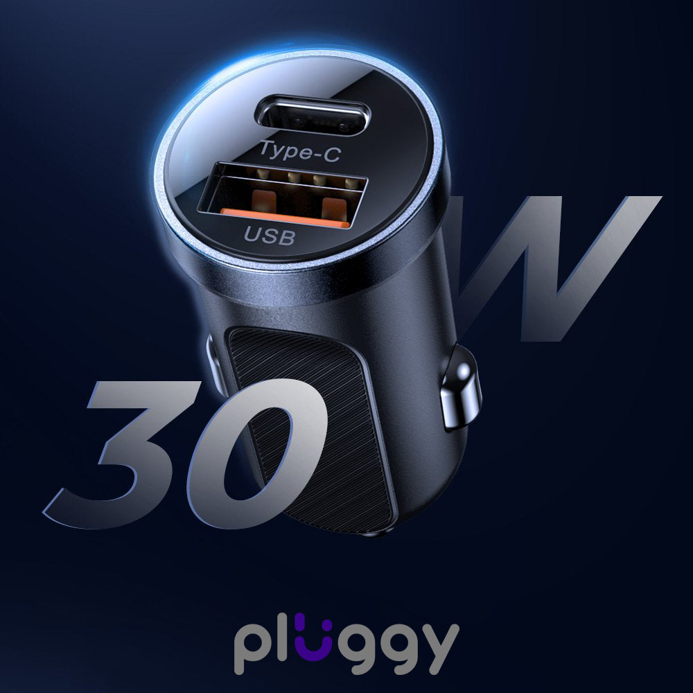 Pluggy 30W Fast Car Charger