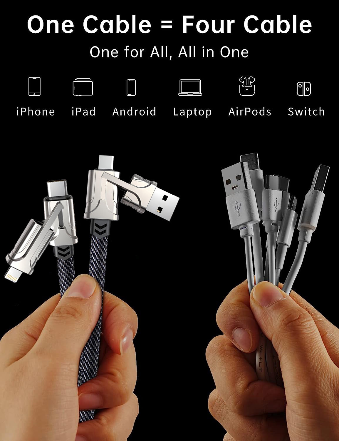 Pluggy Cable 6 in 1 (2.5M)