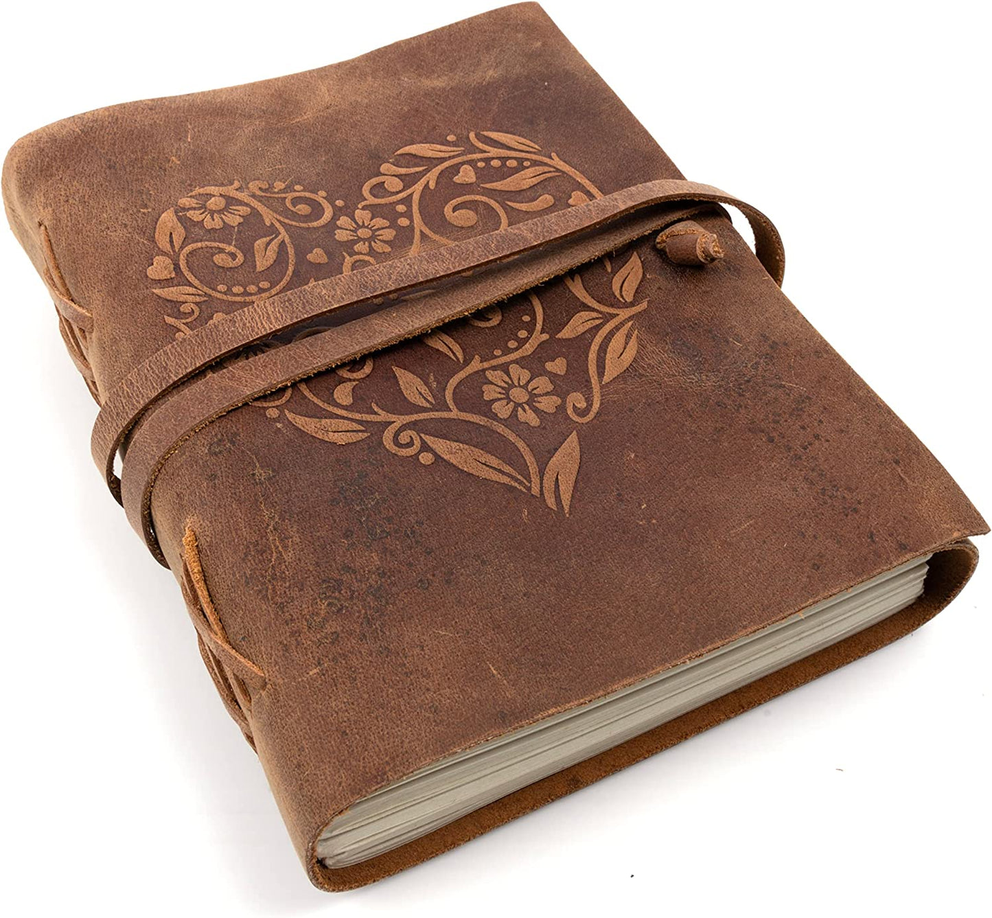 Leather Heart Journal 6"X8"