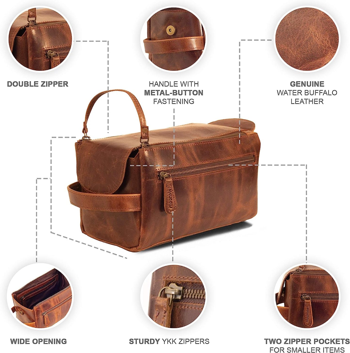 Leather Large Toiletry Bag