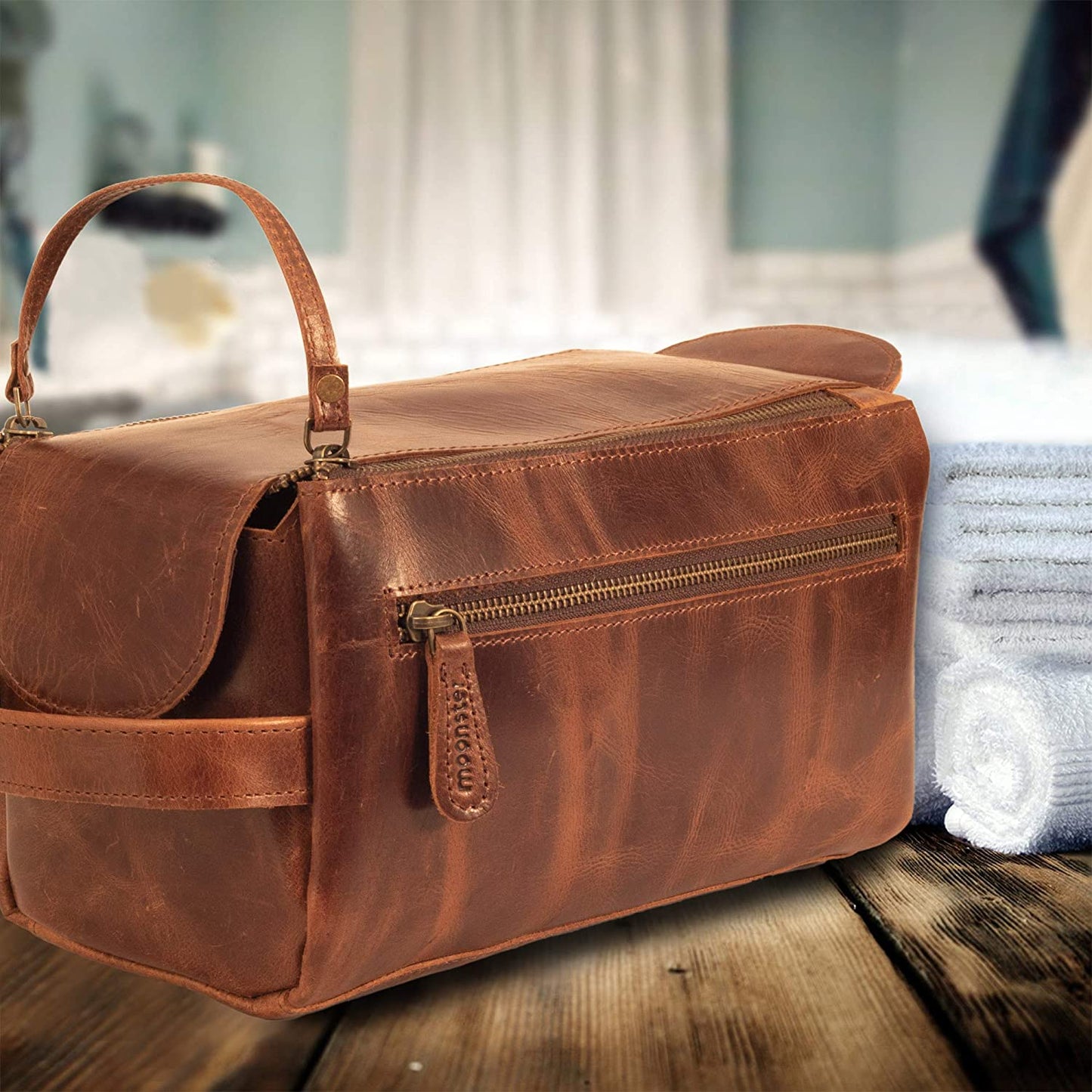 Leather Large Toiletry Bag