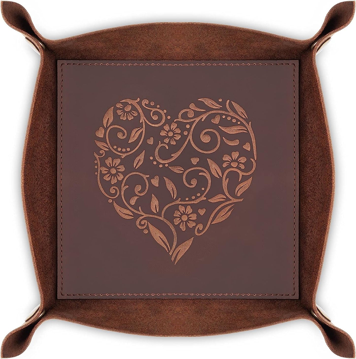Leather Heart Tray