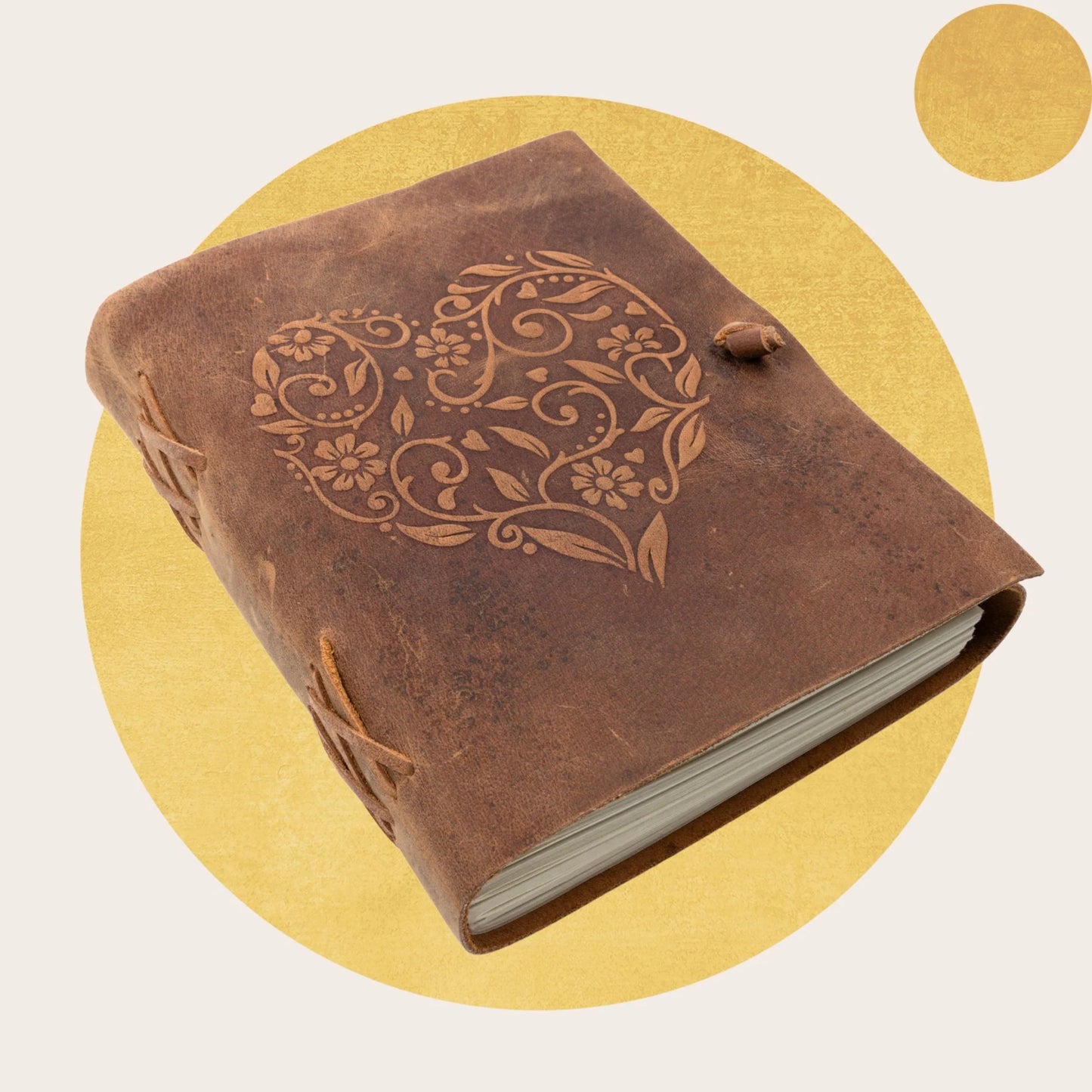 Leather Heart Journal 6"X8"