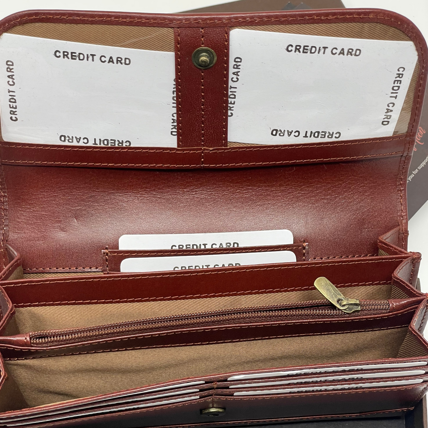 Leather Women's Wallet Brown