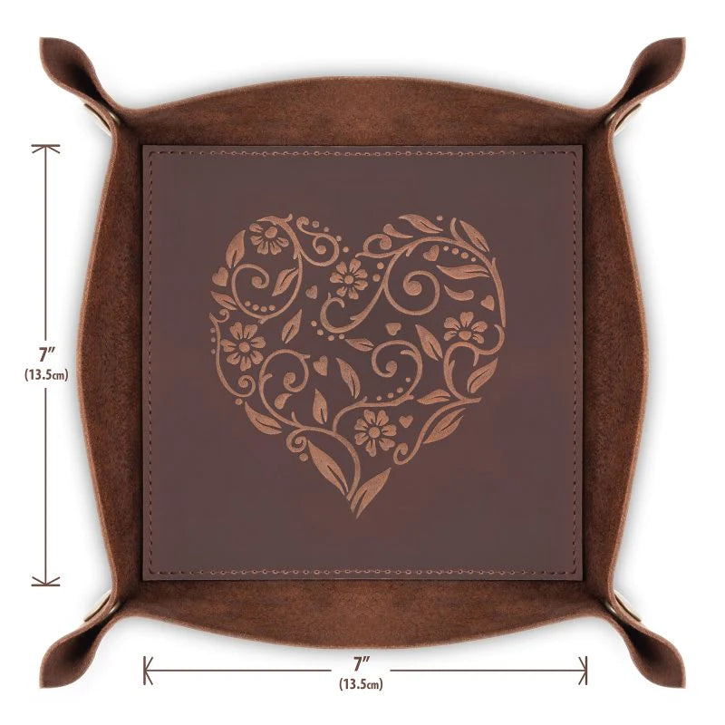 Leather Heart Tray