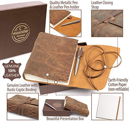 Leather Journal Gift Set 5"X7"